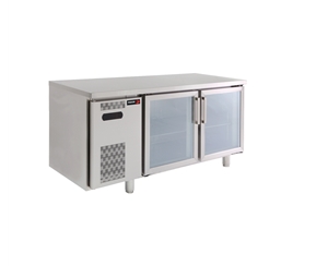 Glass door counter fridge
